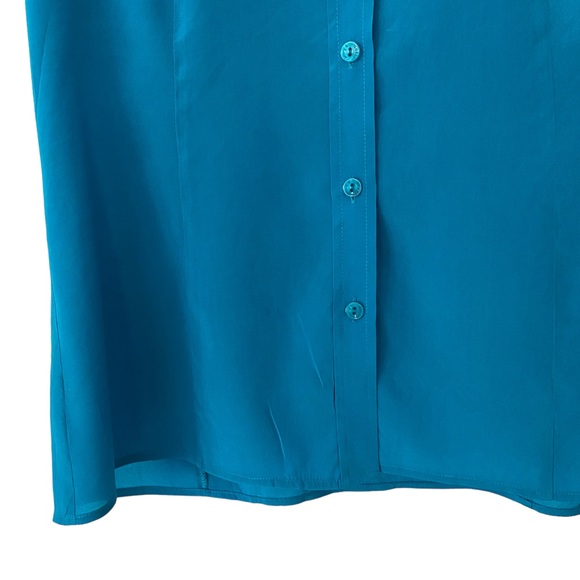 Marciano Green-Blue/Turquoise Buttoned-down Blouse - Size M - Picture 3 of 8